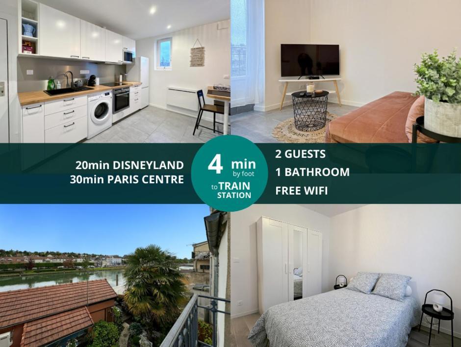 Le Cosy Lagny - Appartement Cosy Avec Balcon Vue Sur Marne Εξωτερικό φωτογραφία